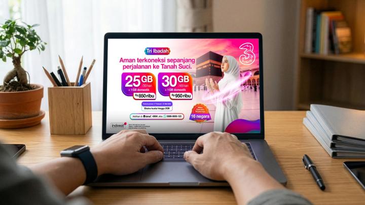 Ke Tanah Suci Biar Fokus Ibadah, Urusan Koneksi Pakai Tri Ibadah